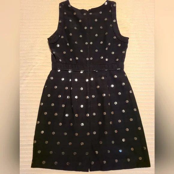 Elle Black And Silver Polka Dot Sleeveless Dress - Picture 3 of 5